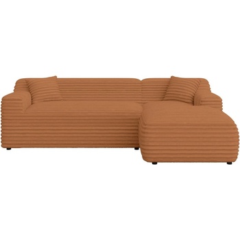 ROPEZ Теракотен ъглов диван от рипсено кадифе (десен ъгъл) Martin - Ropez (Martin Narożnik L - Prawa OT tk. Vito 44 Standard)