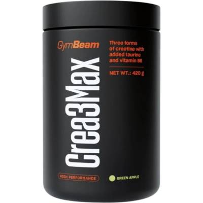 GymBeam Crea3Max | with Creatine Monohydrate, Citrate & Pyruvate [420 грама] Зелена ябълка