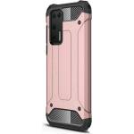 Gigapack Huawei P40 GIGAPACK Defender силиконов калъф за телефон - удароустойчив, с метален ефект, РОЗЕВО-ЗЛАТЕН (GP-93337)