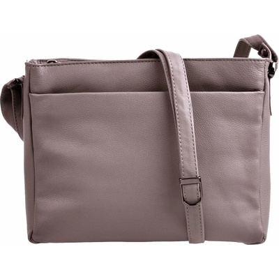 Kožená kabelka přes rameno New Bags Leather LB-206 hnědá taupe