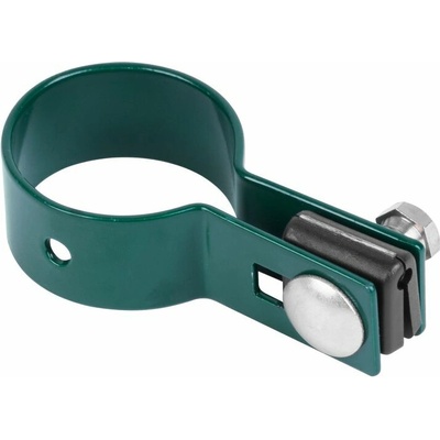 Objímka na okrúhly stĺpik 60 mm, koncová, zelená, Zn+PVC, RAL6005