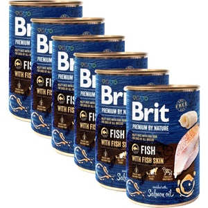 Brit Консерва Brit premium by Nature Fish & Fish Skin 6 x 400 г