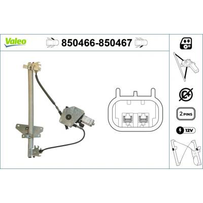 Mechanizmus zdvíhania okna VALEO 850466