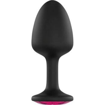 Dorcel Дорсел Гейша Руби l - анален плъг с розов камък (черен)