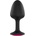 Dorcel Geisha Plug Ruby L - анален плъг с розов камък (черен)