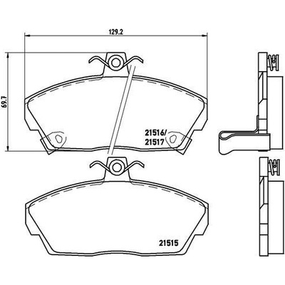 Sada brzdových platničiek kotúčovej brzdy BREMBO P 28 020