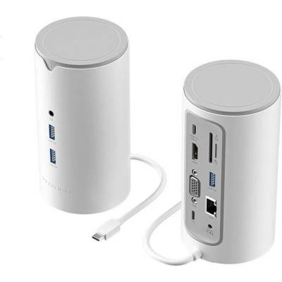 Докинг станция Vention 12 in 1 (TPHWC-EU), от USB Type-C към 1x USB-C(PD), 1x USB-C, 3x USB-A, 1x HDMI, 1x VGA, 1x AUX, 1x RJ45, 1x SD/MicroSD четец, сива (TPHWC-EU)