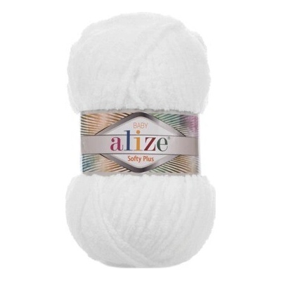 Alize příze Softy Plus 55 bílá