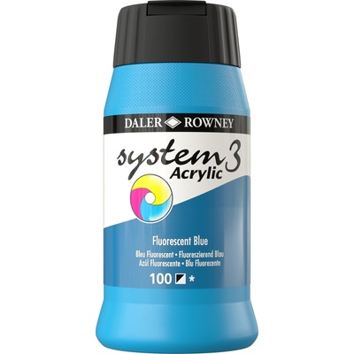 Daler-Rowney System3 АКРИЛНА боя Fluorescent Blue 500 ml 1 бр (129500100)