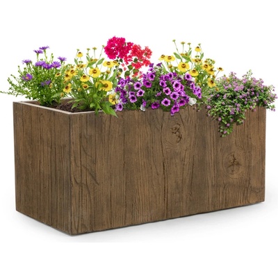 Blumfeldt Timberflor květináč 80 x 40 x 40 cm hnědý