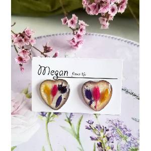 Meganflo Обеци сърца за настроение