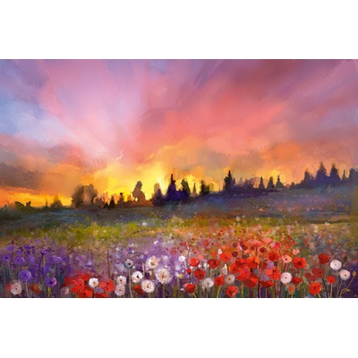 DIMEX ART Флизелинов фототапет картина - цветна поляна 375 x 250 см