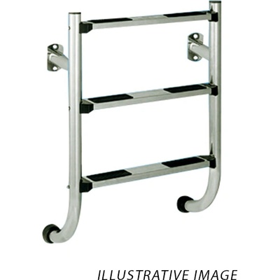 Vágner Pool spodní díl nerezového žebříku k bazénu - 2 stupně (kotvení přírubou), AISI 316