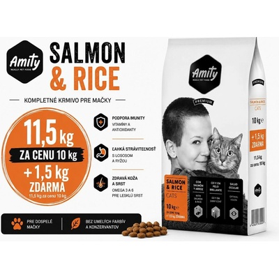 AMITY PREMIUM SALMON & RICE CATS 10 kg