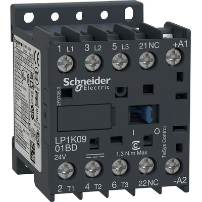 Schneider SE Контактор TeSys K 3P 4kW (9A AC-3) 1NC 24V DC - LP1K0901BD (LP1K0901BD)