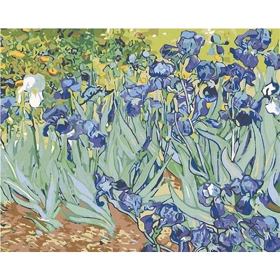 zuty Malování podle číselKosatce van Gogh 100 x 80 cm bez rámu a bez vypnutí plátna