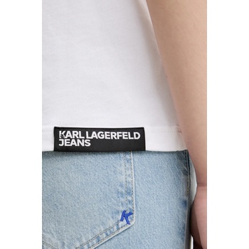 Karl Lagerfeld Jeans Памучна тениска Karl Lagerfeld Jeans в бяло A2W17030 (A2W17030)