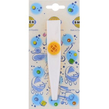SMĚR KAZOO plastový foukací hudební nástroj 12cm 3 barvy