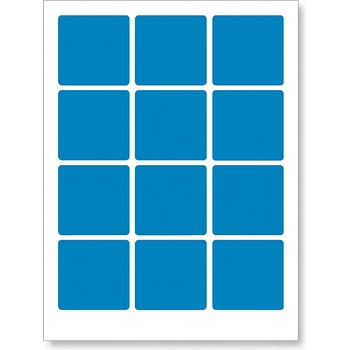 CDRmarket Самозалепващи етикети 60 x 60 mm, 12 етикети A4, 20 чаршафи, син (R0ECO.6060BLUE)