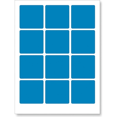 CDRmarket Самозалепващи етикети 60 x 60 mm, 12 етикети A4, 20 чаршафи, син (R0ECO.6060BLUE)