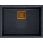 Quadron Мивка за под плот Quadron Unique David 50 от композитен материал, черна - медна, 55x42 см (HQD5542U8-C1) Мивка за вграждане