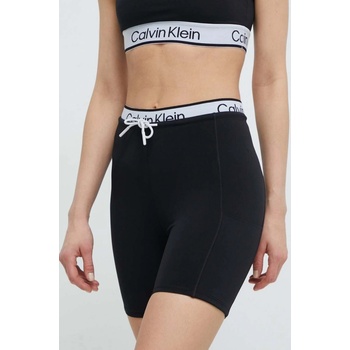Calvin Klein Tréninkové šortky Performance s potiskem high waist 00GWS4L722 černá