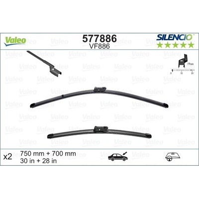 Valeo Silencio X-TRM 750+700 mm 577886 sada