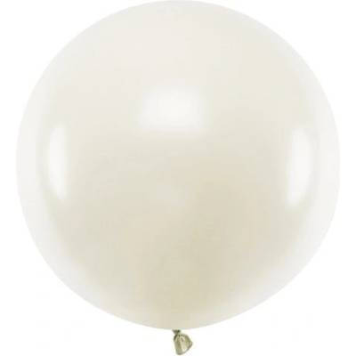Party Deco Голям Латексов Балон, Пастел, Светъл Крем, 60см (olbom-079j)