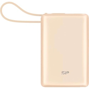 Silicon Power CP10 външна батерия 10000mAh, USB-C PD 20W, QC 3.0, вграден USB-C кабел, LED индикатор (SP10KMAPBKCP101C)