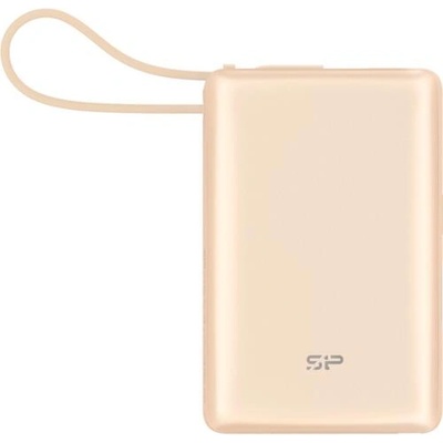 Silicon Power CP10 външна батерия 10000mAh, USB-C PD 20W, QC 3.0, вграден USB-C кабел, LED индикатор (SP10KMAPBKCP101C)