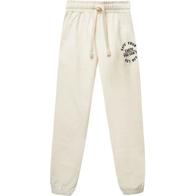 Winkiki Kids Wear Earth dívčí tepláky mléčně bílá