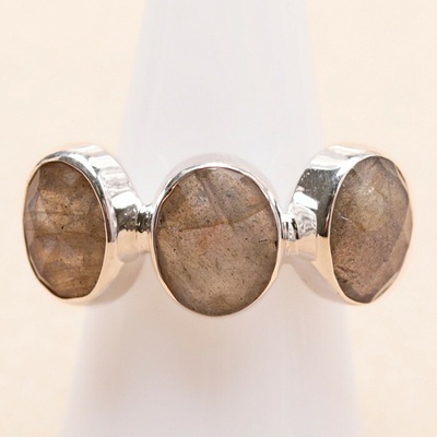 Nefertitis Labradorit prsten stříbro 52817