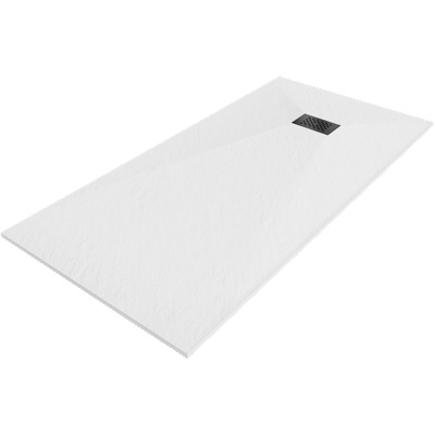 Mexen Hugo правоъгълен поддушов коритo SMC 170 x 80 cm, бял, черен капак - 42108017-B (42108017-B)