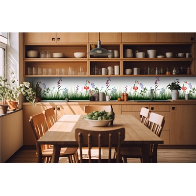 DIMEX ART Фототапет за кухня - дизайн на поляна 420 x 60 см