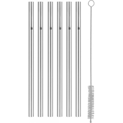 WMF Nerezová brčka 18 cm 6 ks kartáček