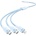Vention USB-A 2.0/M - USB-C/Lightning/Micro USB-B, 1.5m, (blue, 3A, 3in1), кабел