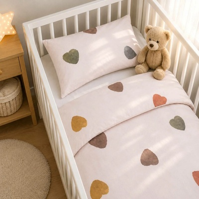 Takoy obliečky 135 x 100 cm farebné srdiečka Darcie premium satén-HT-00883 100 x 135 cm 60 x 40 cm