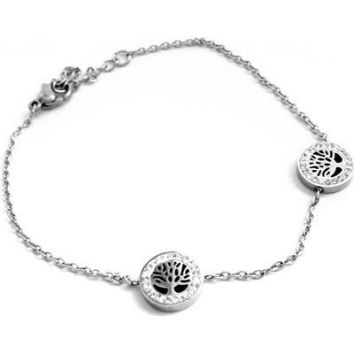 Steel Jewelry náramek strom života s krystalky z chirurgické oceli NR090238