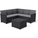 KETER EMMA CORNER 5 SEATER Set záhradný s úložným stolom, grafit/sivá