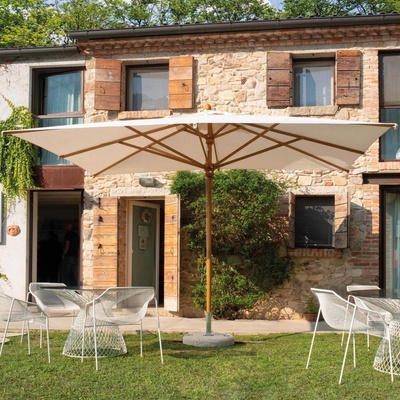 Slunečník SCOLARO Palladio Telescopic 3 x 4 m natur A1N bez volánu