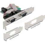 Delock PCI Express х 1 карта към 2 x сериен порт RS-232 мъжки, Low Profile (DELOCK-90046) - Allstore