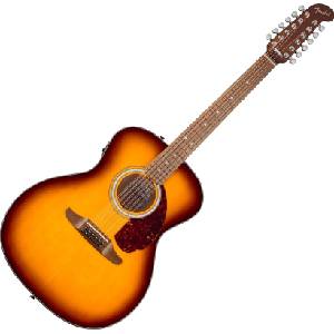 Fender California Deluxe Villager E WN Honey Sunburst 12-струнна електро-акустична китара