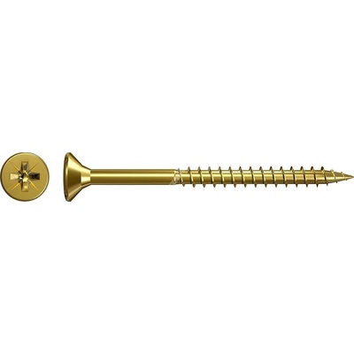 Vrut do dřevotřísky Fischer FSPII CZP 4,0x70 mm PZ2 částečný závit žlutý zinek (200 ks/bal.)