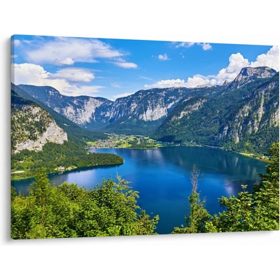 Obraz - Halštatské jazero, Hallstatt, Rakúsko, jednodielne 100x70 cm