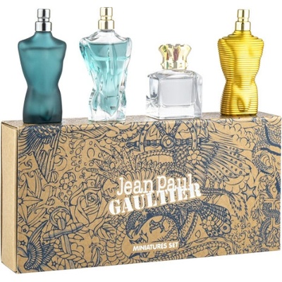 Jean Paul Gaultier mini Scandal EDT 7 ml + Le Male EDT 7 ml + Le Beau EDT 7 ml + Le Male Elixir EDP 7 ml pre mužov