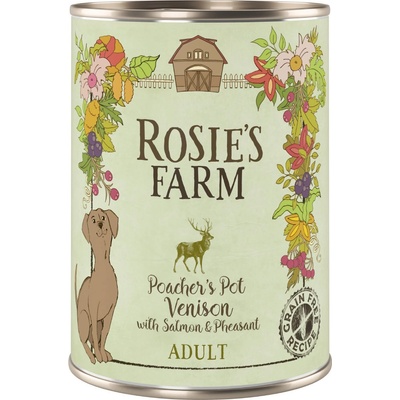Rosies Farm Adult zverina a bažant s lososom 6 x 400 g
