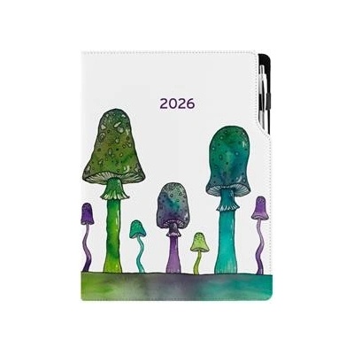 Design A4 denní 2026 Houby