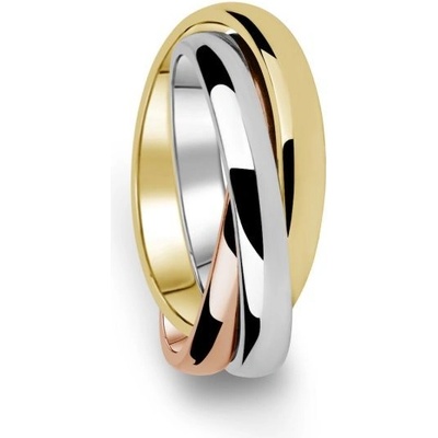 Danfil prsten DF02 D žluté+bílé+červené bez kamene povrch lesk