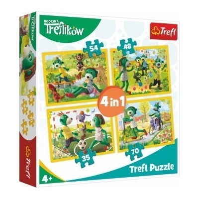 Trefl 4v1 Treflíci na hřišti 35,48,54,70 dílků