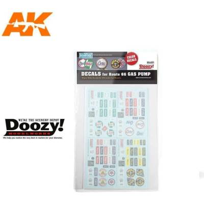 AK interactive 1:24 Decals for Route 66 Gas Pump (color decals)